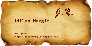 Jósa Margit névjegykártya